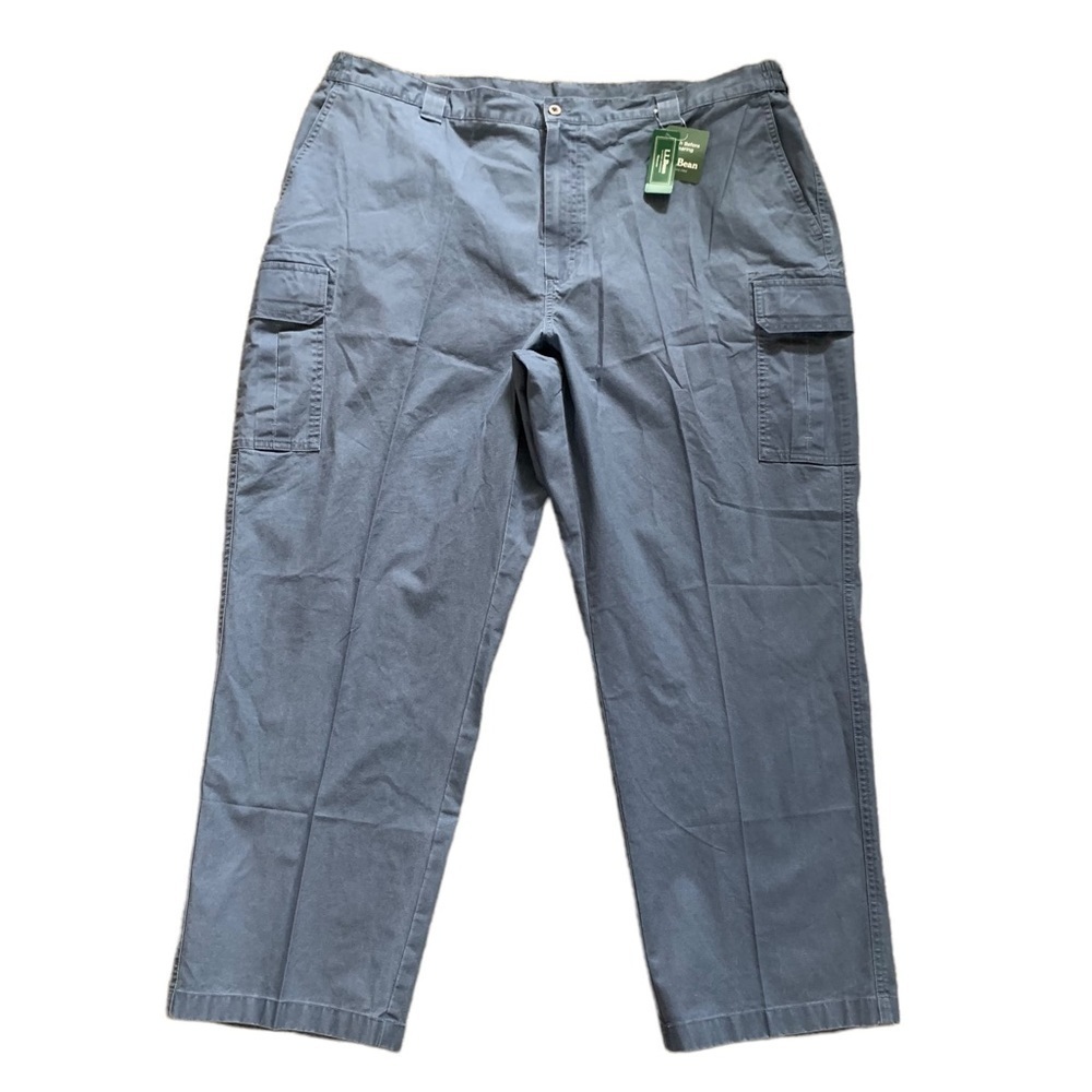 L.L. Bean Vintage New Old Stock Tropic Weight Cargo Comfort Waist Pant In Indigo